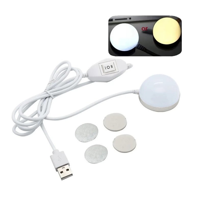 Bluejw 5V USB LED Night Light Bulb, 1.5W/3W Mini Stick-on Lamp for Dorm, Cabinet, Wall - Student Night Lights - Image 2